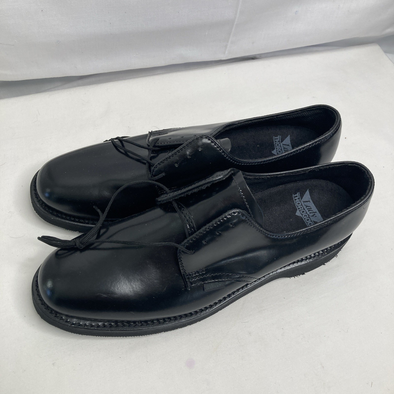 Thorogood Shoe Lady Oxford 534-6145 Black Genuine Leather Lace Up Women’s 10.5 N