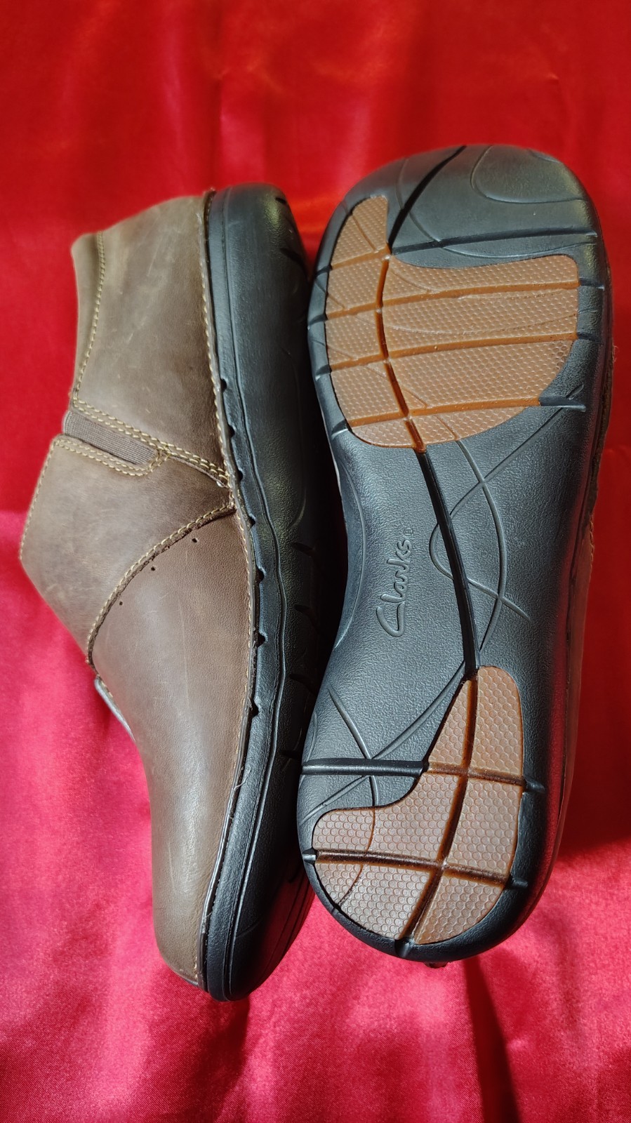 Clarks Un Loop Ave Women’s Loafer Taupe Leather Shoes, US 9.5-10.5, UK, AU 7-8