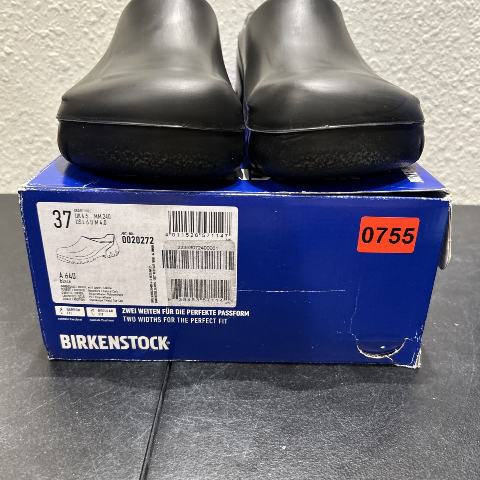 Birkenstock A640 Steel Toe Polyurethane – Black Clogs Men’s EU 37 US W6 M4