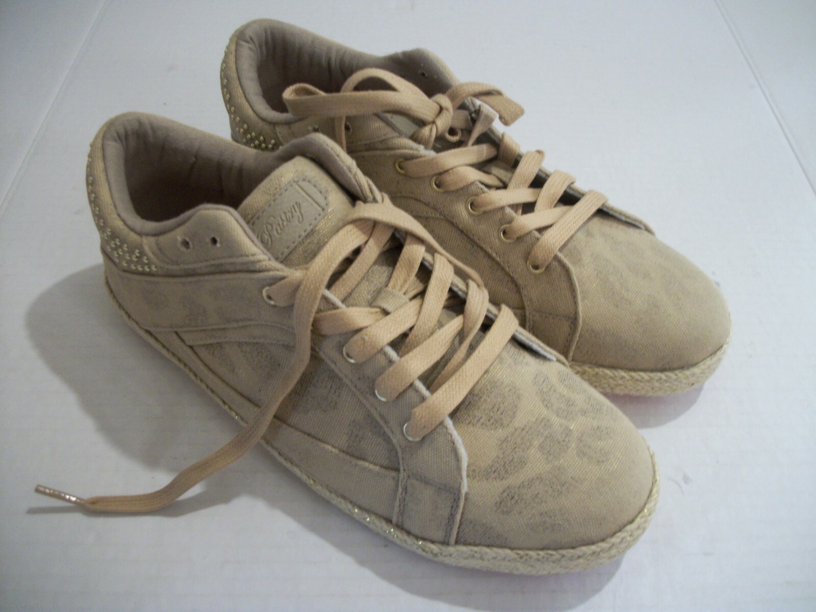 Pastry Women’s Size 8.5 Brown Paisley & Jeweled Canvas Sneakers