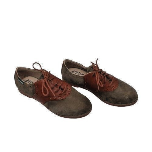 Eastland Sadie Oxford Shoes Brown Taupe Size 7 Almond Toe Comfort Preppy