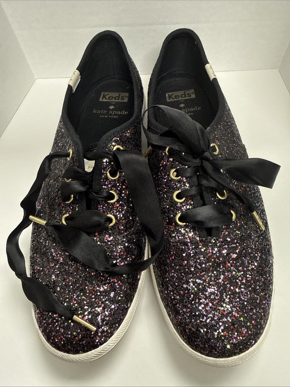Kate Spade X Keds Sneakers Women’s Size 8 Deep Purple Glitter