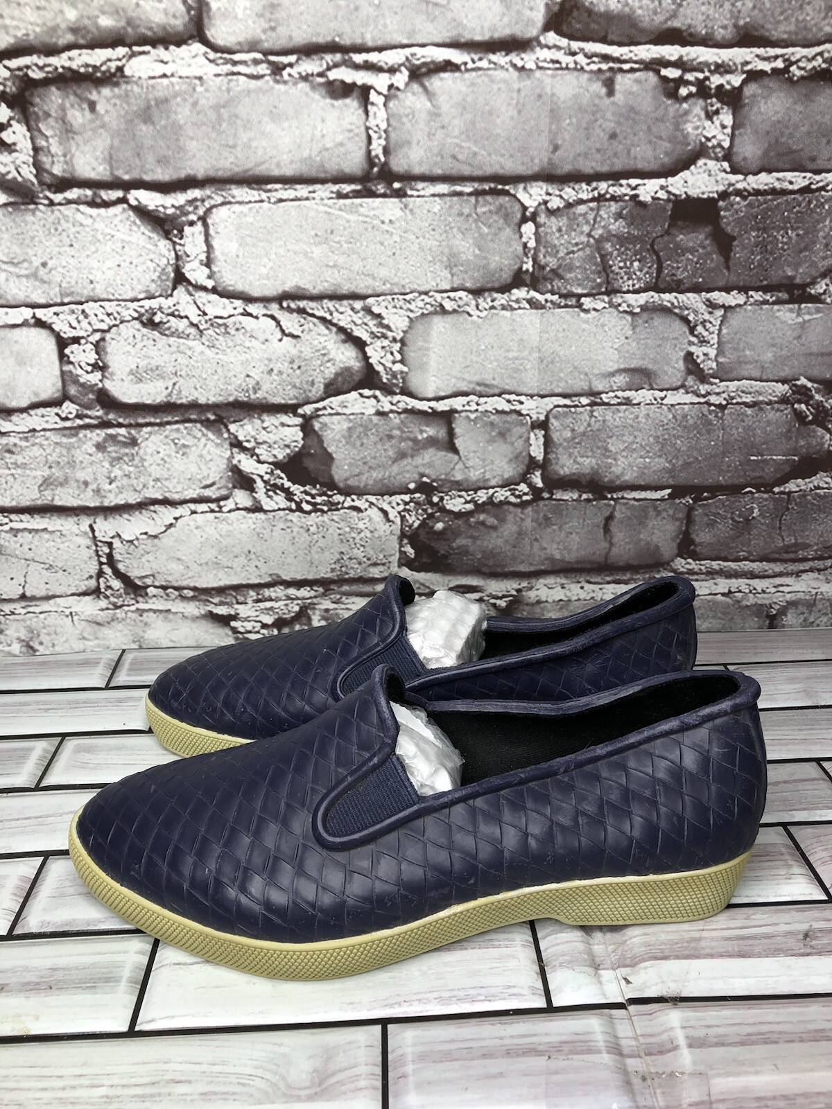 Cougar Blue Woven Leather Waterproof Slip On Casual Shoes Women’s Sz 7M US/38EU