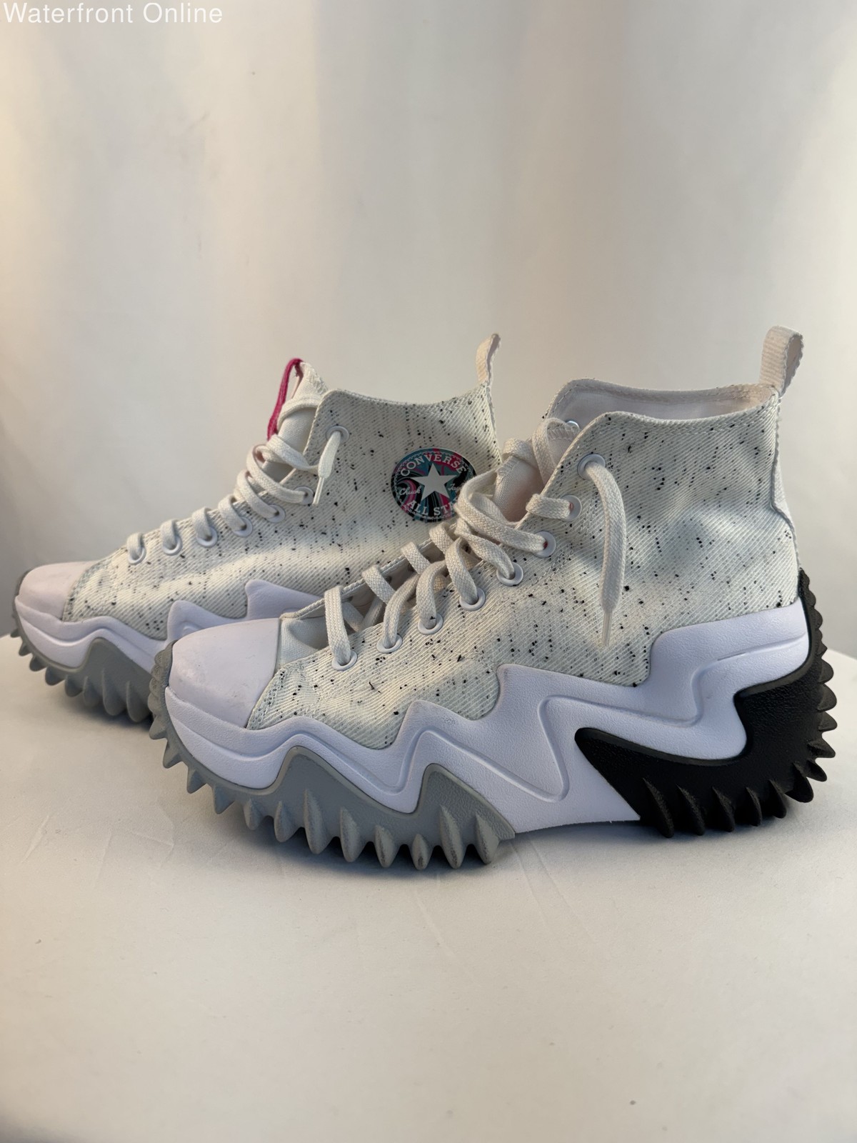 Converse Run Star Motion Platform 90’s Marbled White Spotted Sneaker Women’s 11