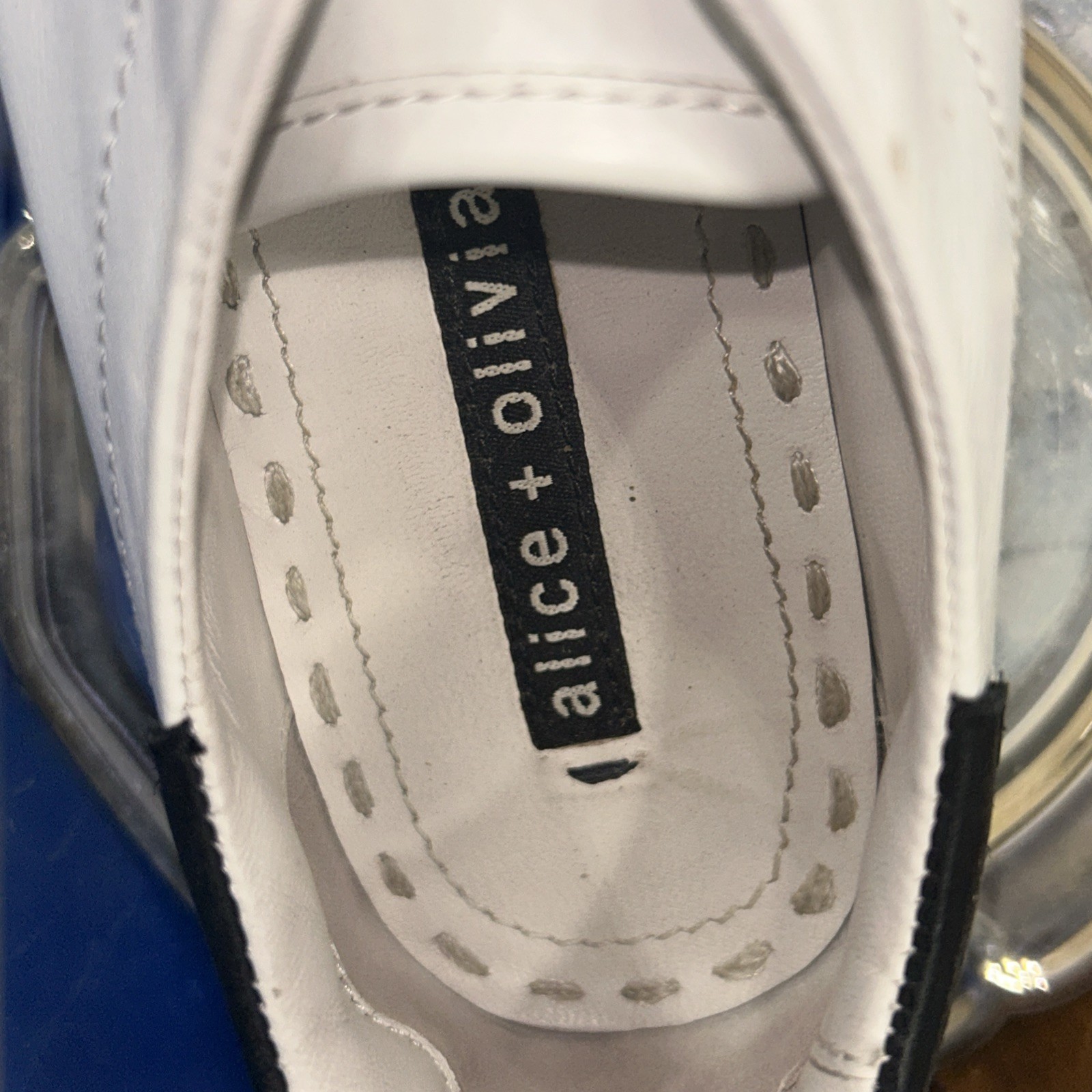 Alice + Olivia White and Black Terra Platform Casual Sneakers Size 35/ 5.5