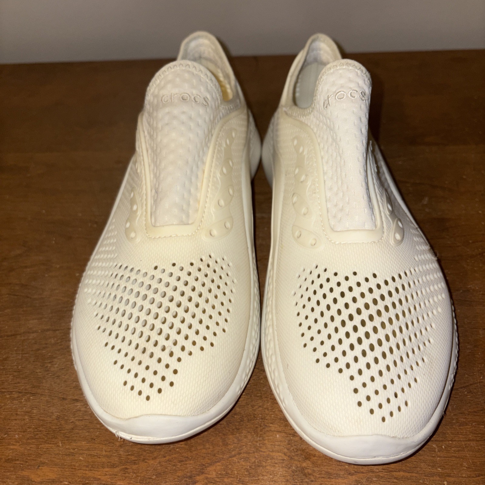 Crocs Womens Literide 360 Pacer 206705 Ivory Casual Shoes Sneakers Size 10
