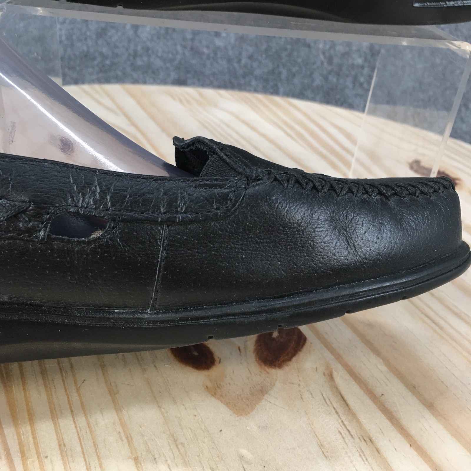 Dr. Scholls Advanced Loafer Shoes Womens 8.5 Wide Casual Low Leather Black