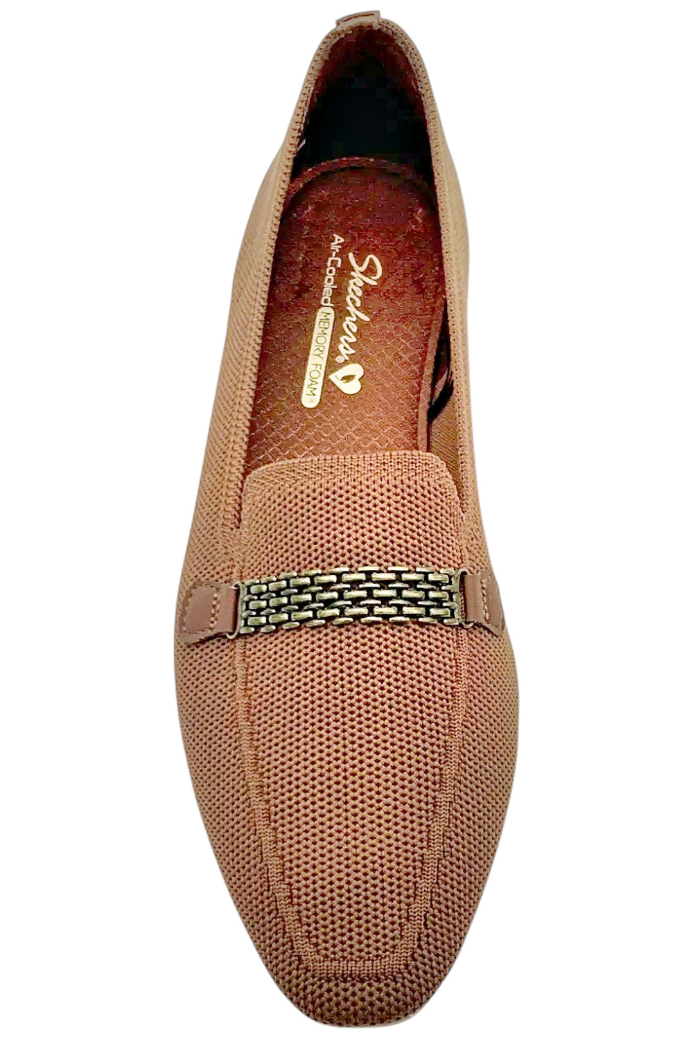 Skechers Women’s Cleo Snip Recycled Vegan Knit Loafers Cinnamon