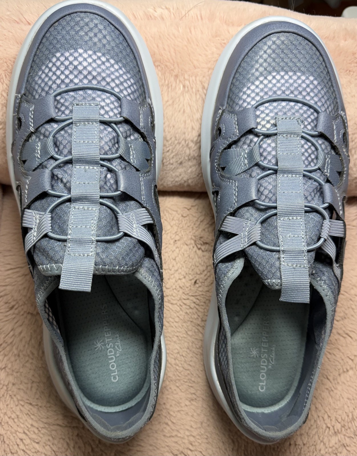 Cloudsteppers by Clarks, womens size 10 wide, blue grey, Solevana Step