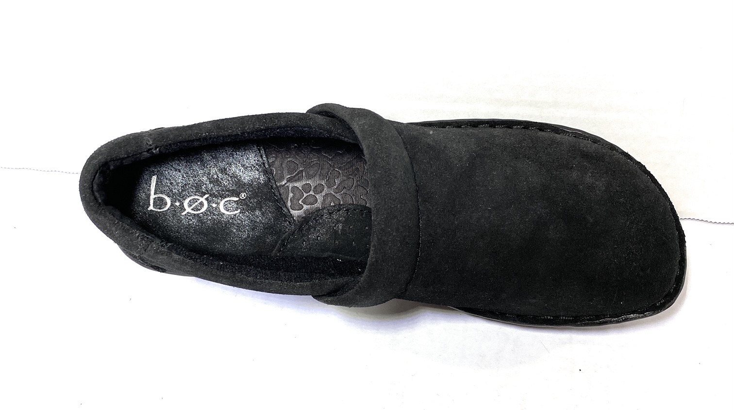 B.O.C. Women’s Peggy Suede Clog Shoes Black/Silver Met Suede Variety Sizes
