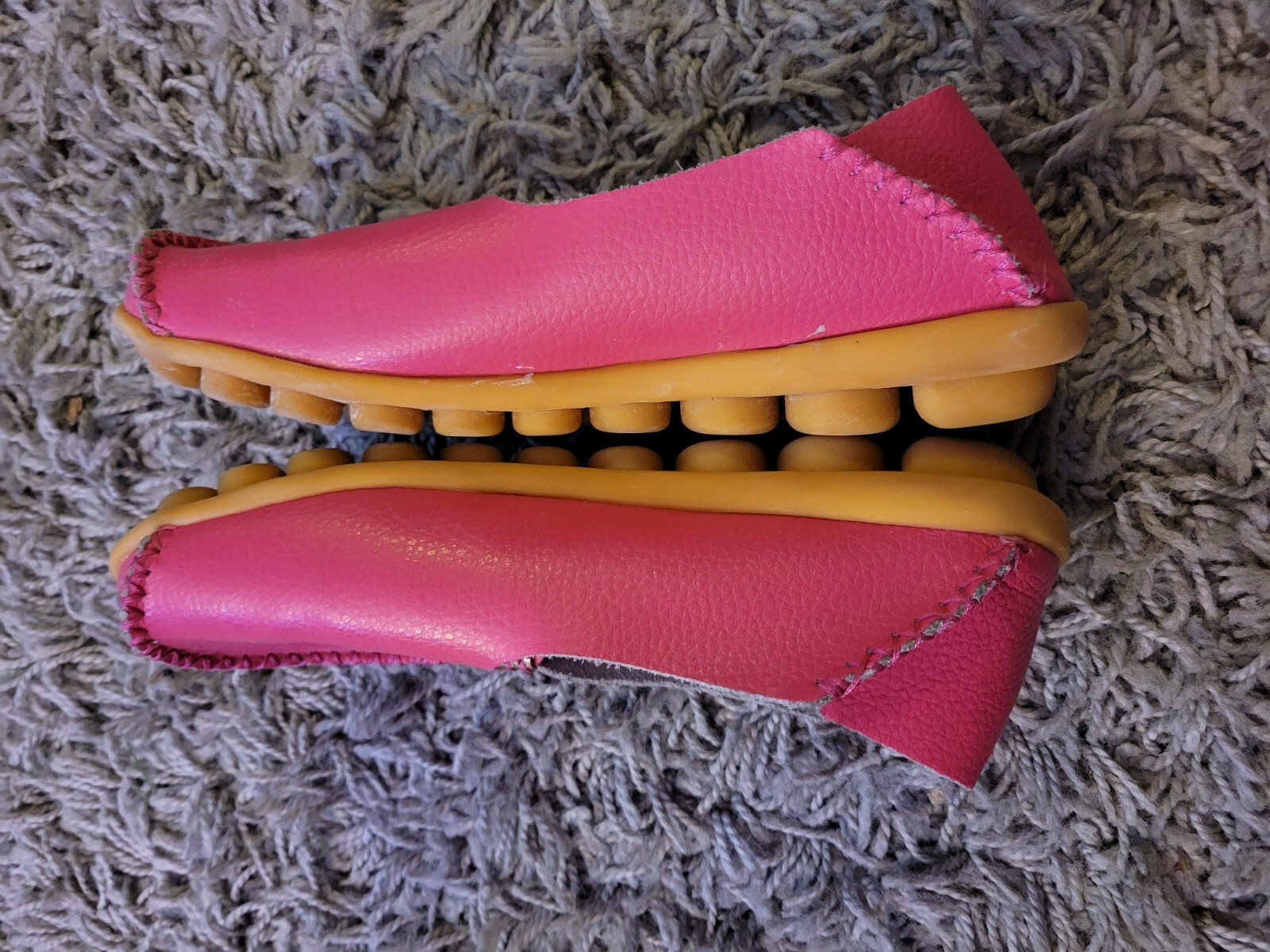 🔥Venus Celia Hot Pink Leather Comfort Womens Walking Driving Loafer Shoes Sz 39
