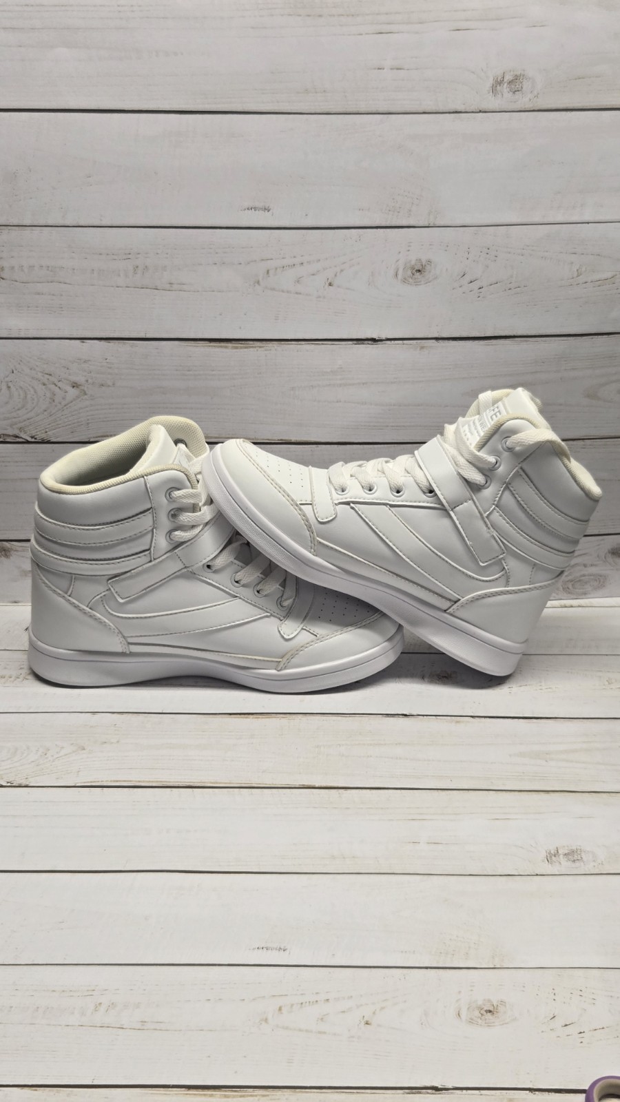 UBFEN Womens Shoes Hidden Wedges 5.5Cm Fashion Sneakers Size 7.5 Med, White