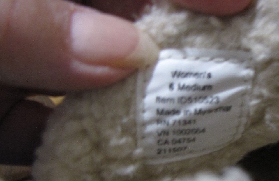LL Bean Slippers Shoes Taupe-Olvie Suede Fur-Lined Comfort Moccasin Loafer Wm.6M