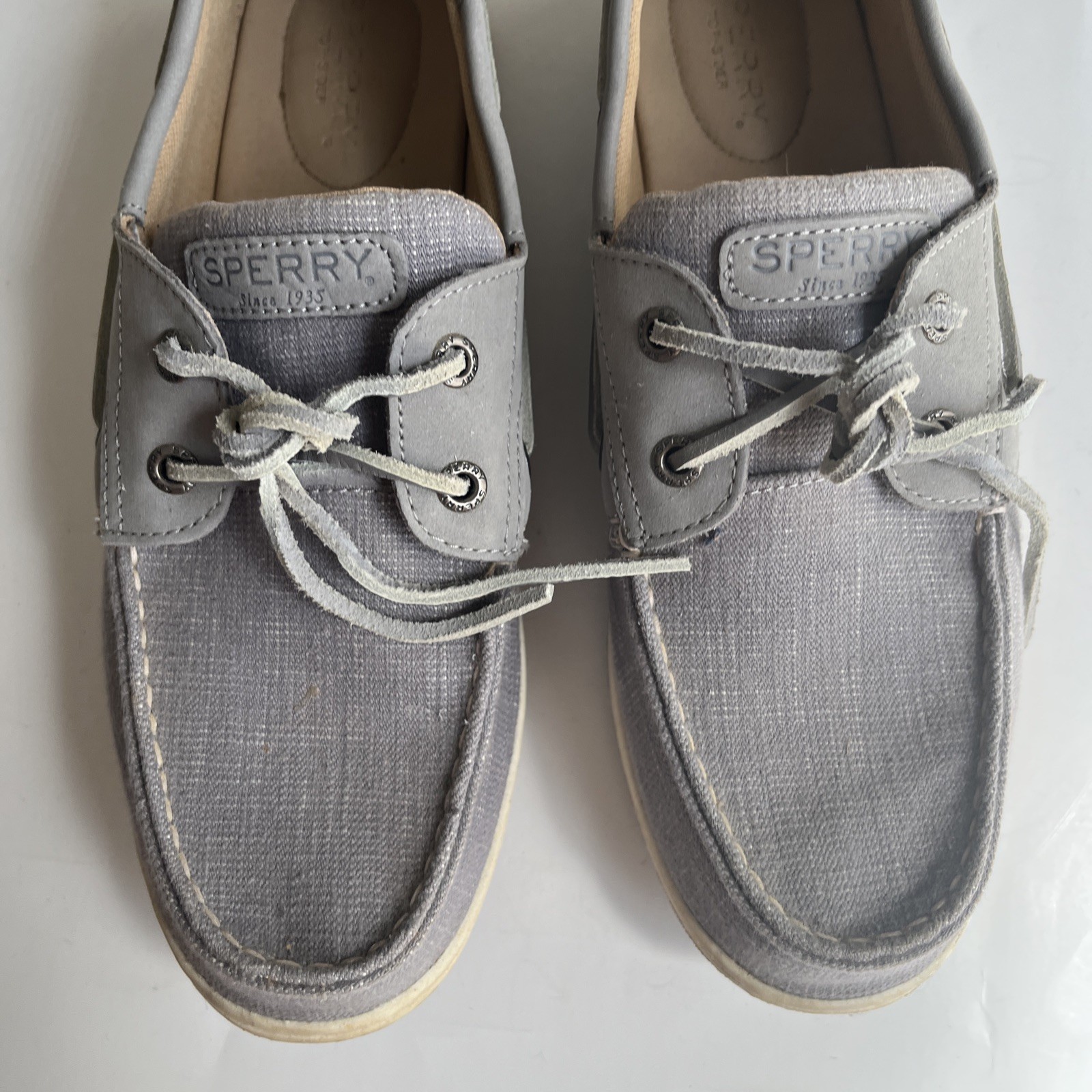 Sperry Koifish Grey Boat Shoes Women’s Sz US 9 EU 40 Good Condition