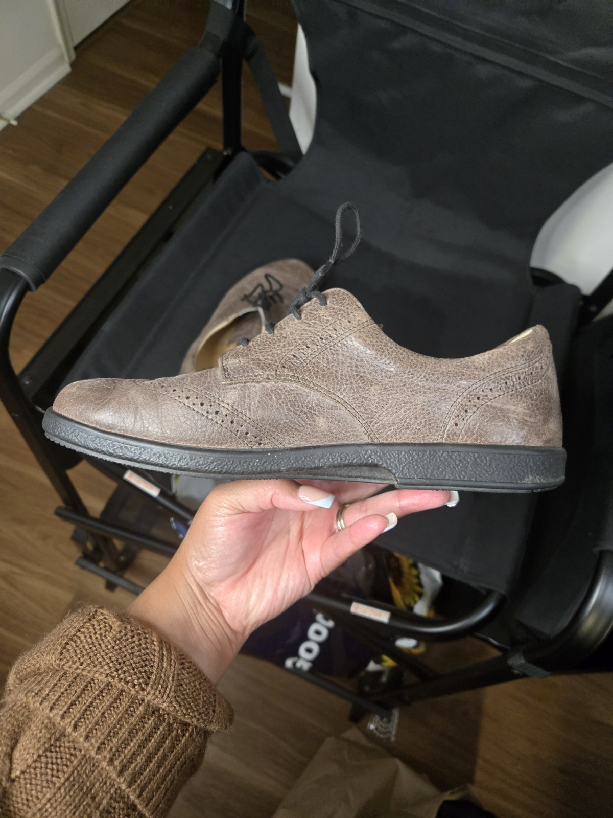 Finn Comfort Germany Vaasa Brown Leather Wingtip Shoes Women’s Size 9