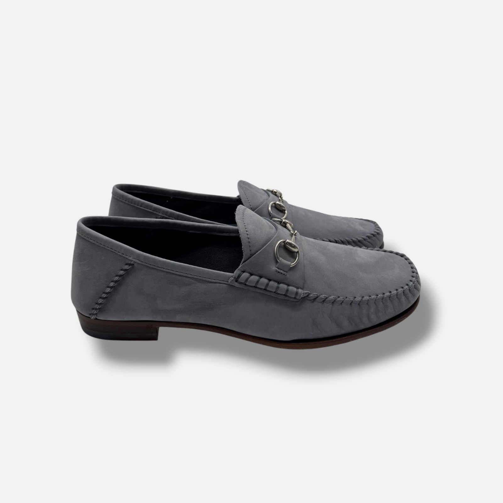 Gucci Women’s Gray Gigi Loafers Shoe Size 39.5