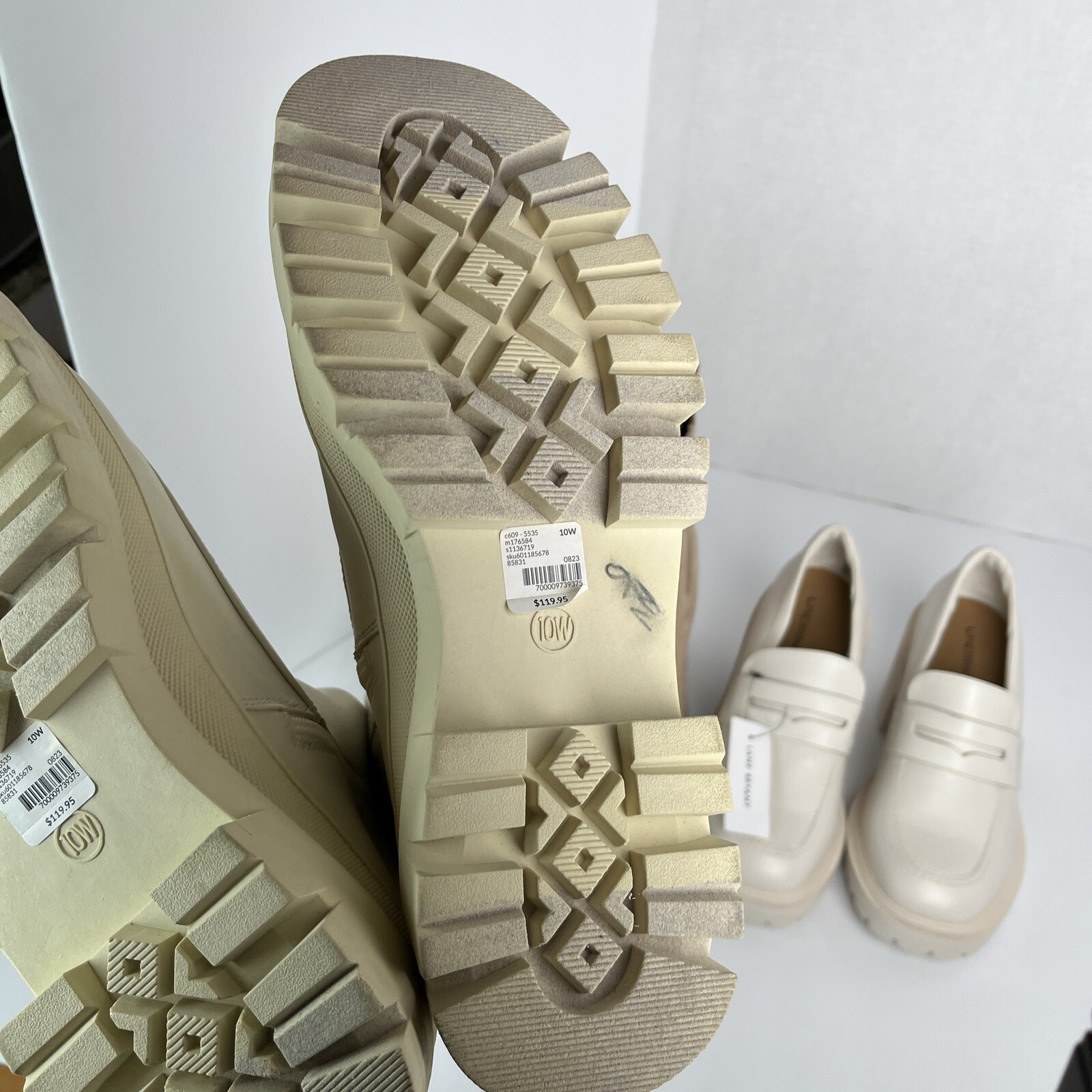 3 Pairs of Lane Bryant Shoes Womens 10W White Penny Loafer Platforms NEW UNWORN