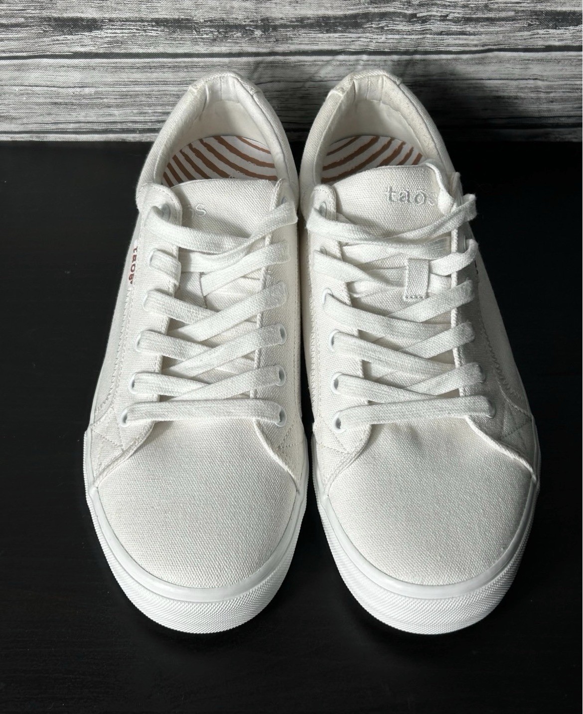 Taos Footwear Z1740* Women’s White Canvas Plim Soul Casual Sneaker Size 11 M