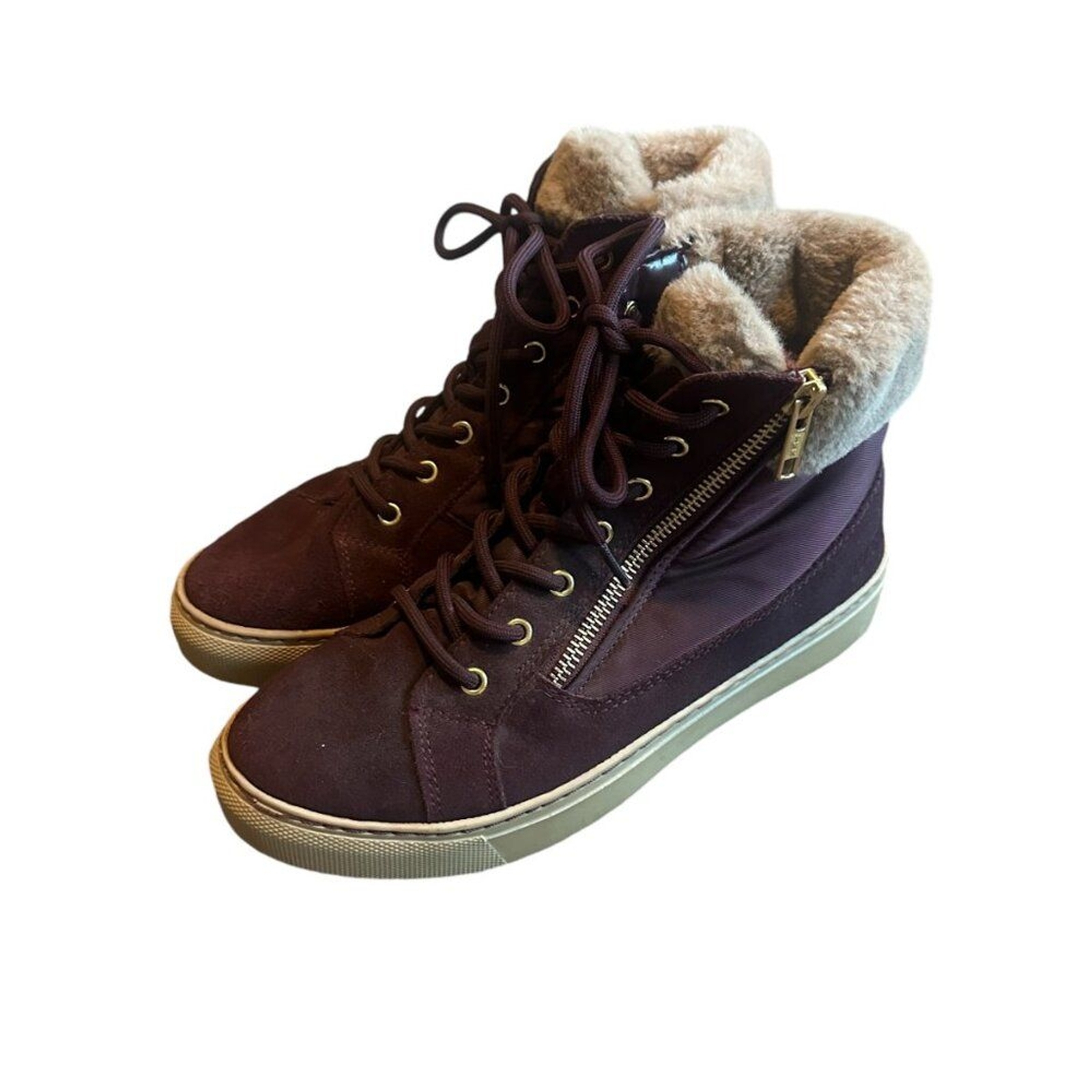 Cougar Dublin Water Proof Lace Up High Top Shoes Ankle Boots Fur Size 7 Women’s