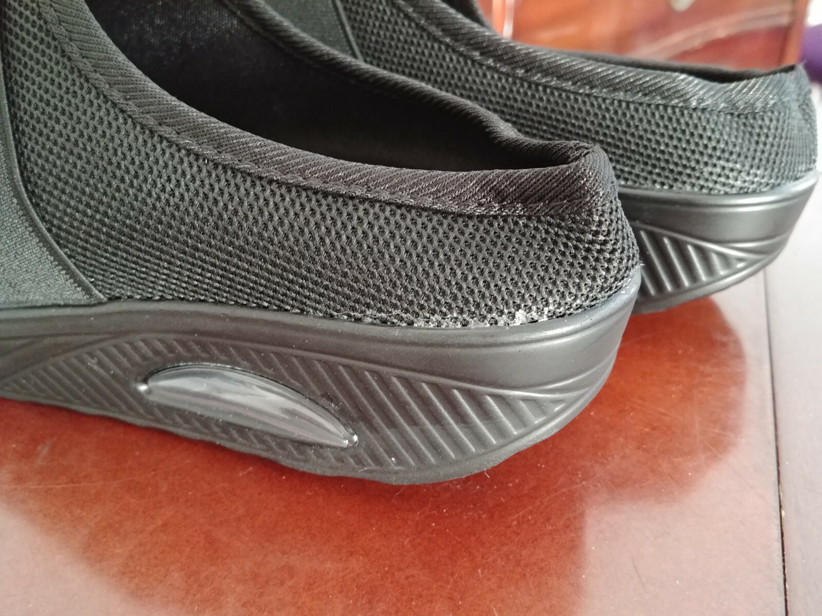 New Womans Air Cushion Slip-On Mesh Breathable Stretch Fashion Walking Shoes 7.5
