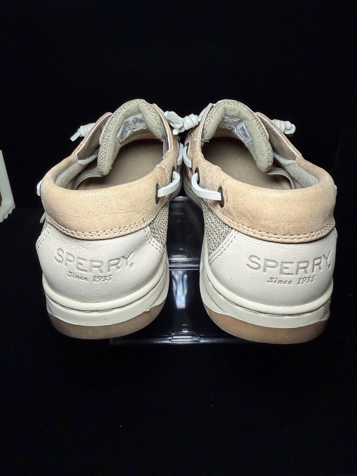 Sperry Women’s Koifish Linen Oats Boat Shoes – Tan – Size US 9- STS95589