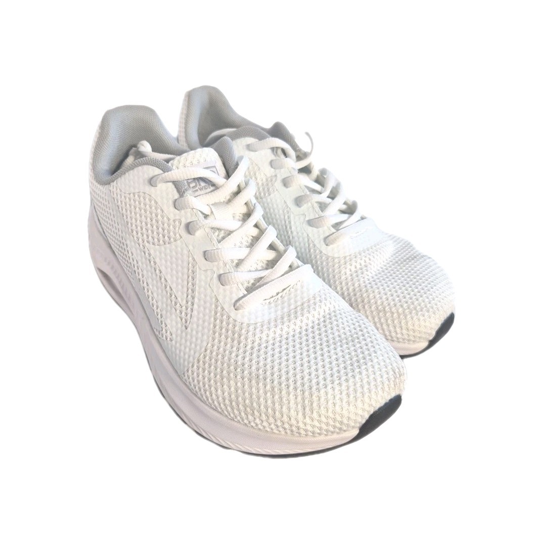 BNQ Women’s Wide Toe Walking Sneakers White Mesh Air Cushion Athletic Shoes Sz 9