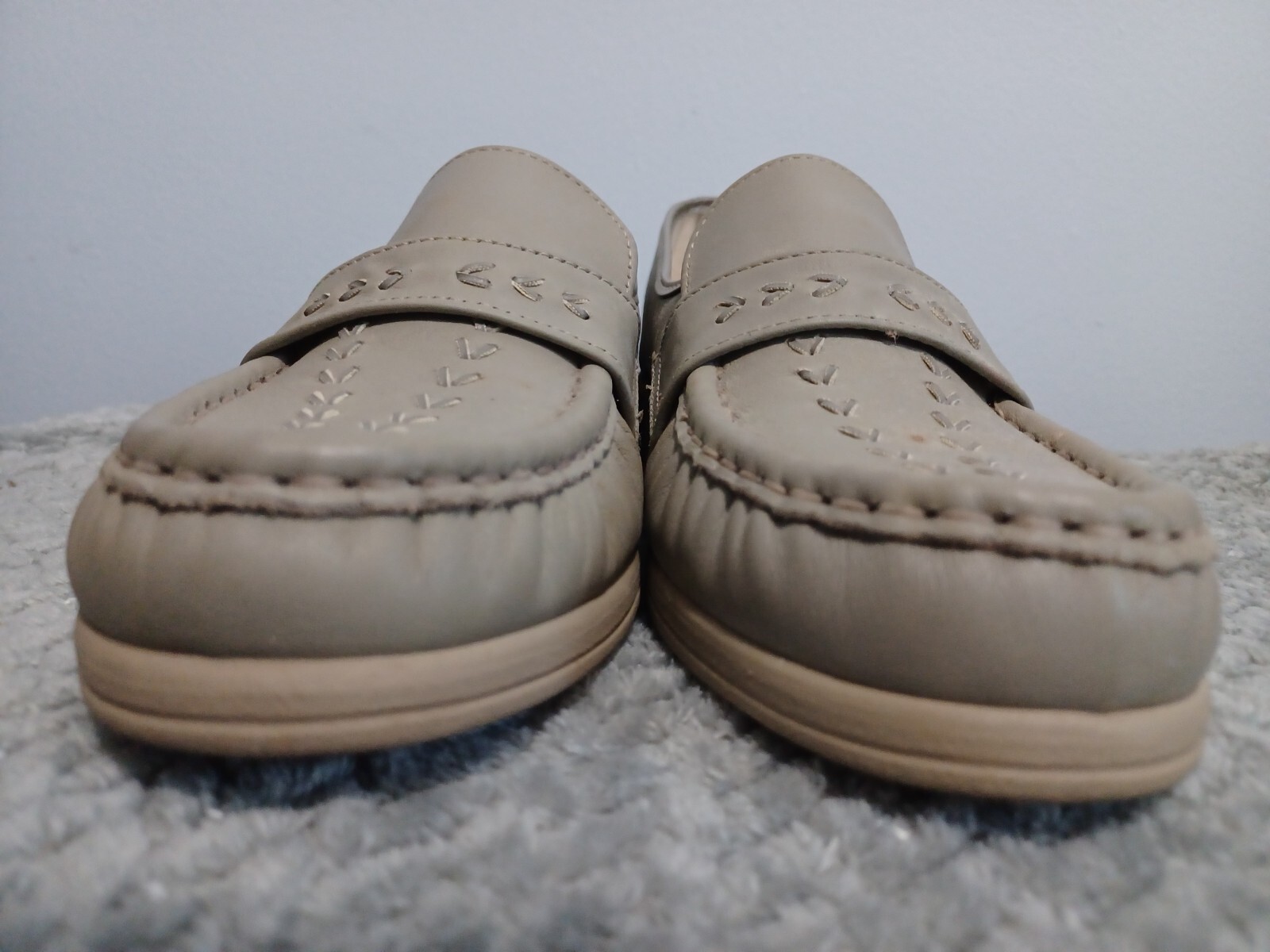 Women’s Softspots VENUS LITE Slip On Leather Comfort Shoes Taupe 10M New