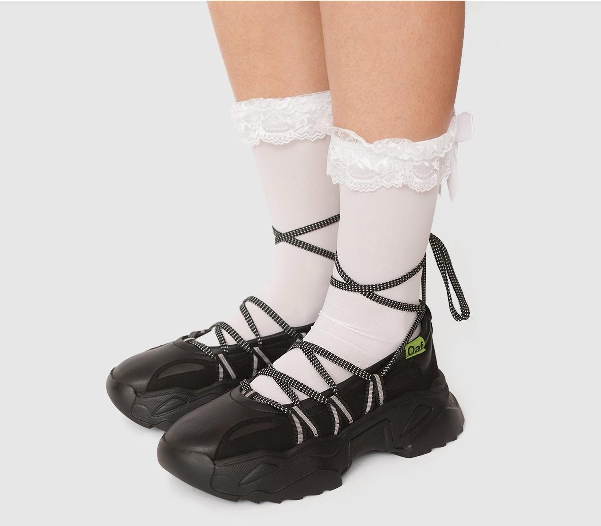 Lazy Oaf Happy Sad Lace Up Ballet Women’s Sneakers Shoes Size 40 EU 9 US Black