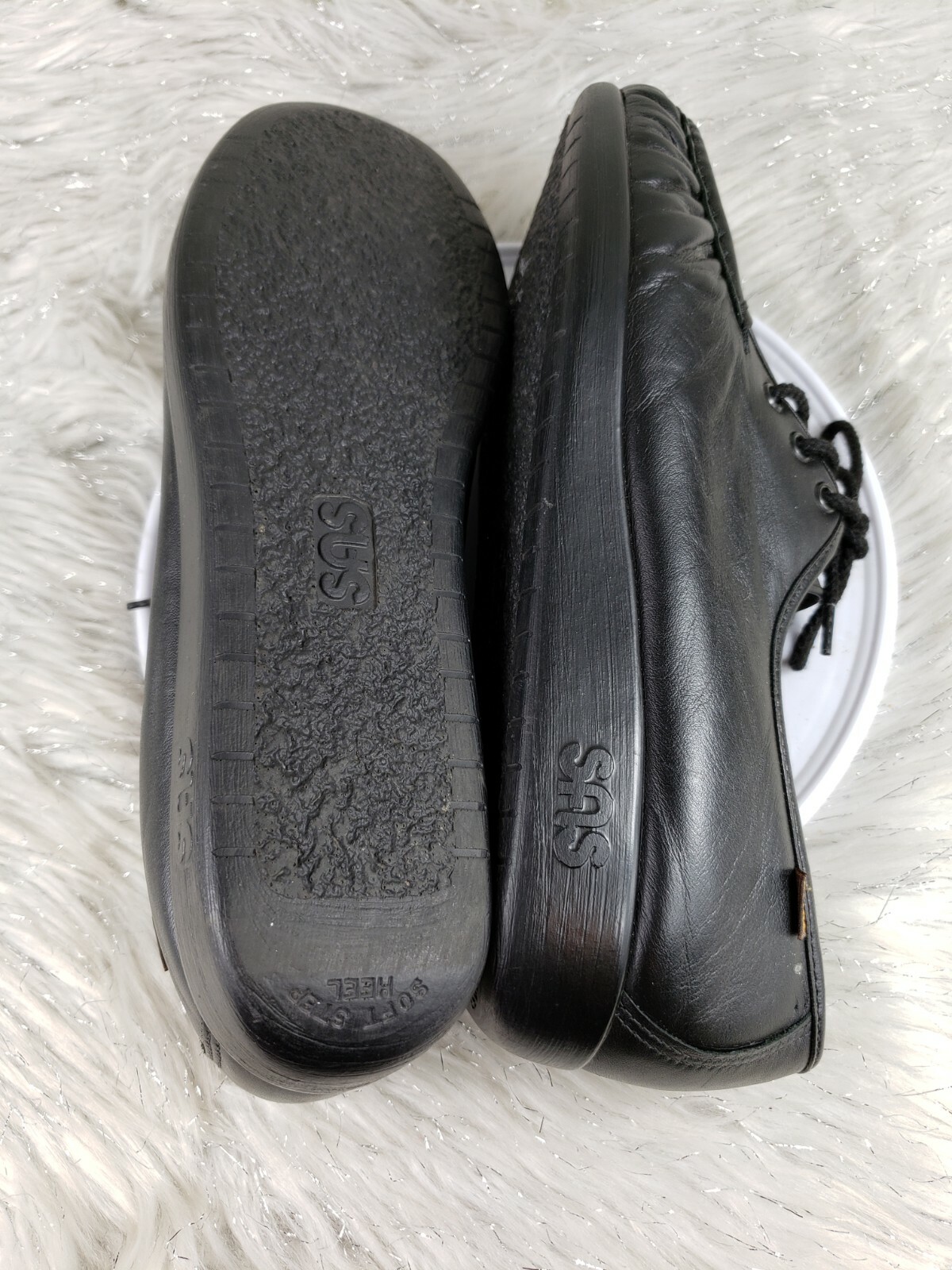 SAS Handsewn Black Leather Moc Toe Loafers Black Size 10.5 M