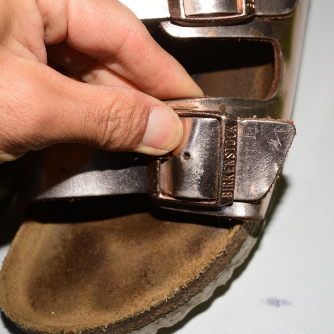 Birkenstock Arizona Leather Metallic Rose Gold Soft Women 41 N