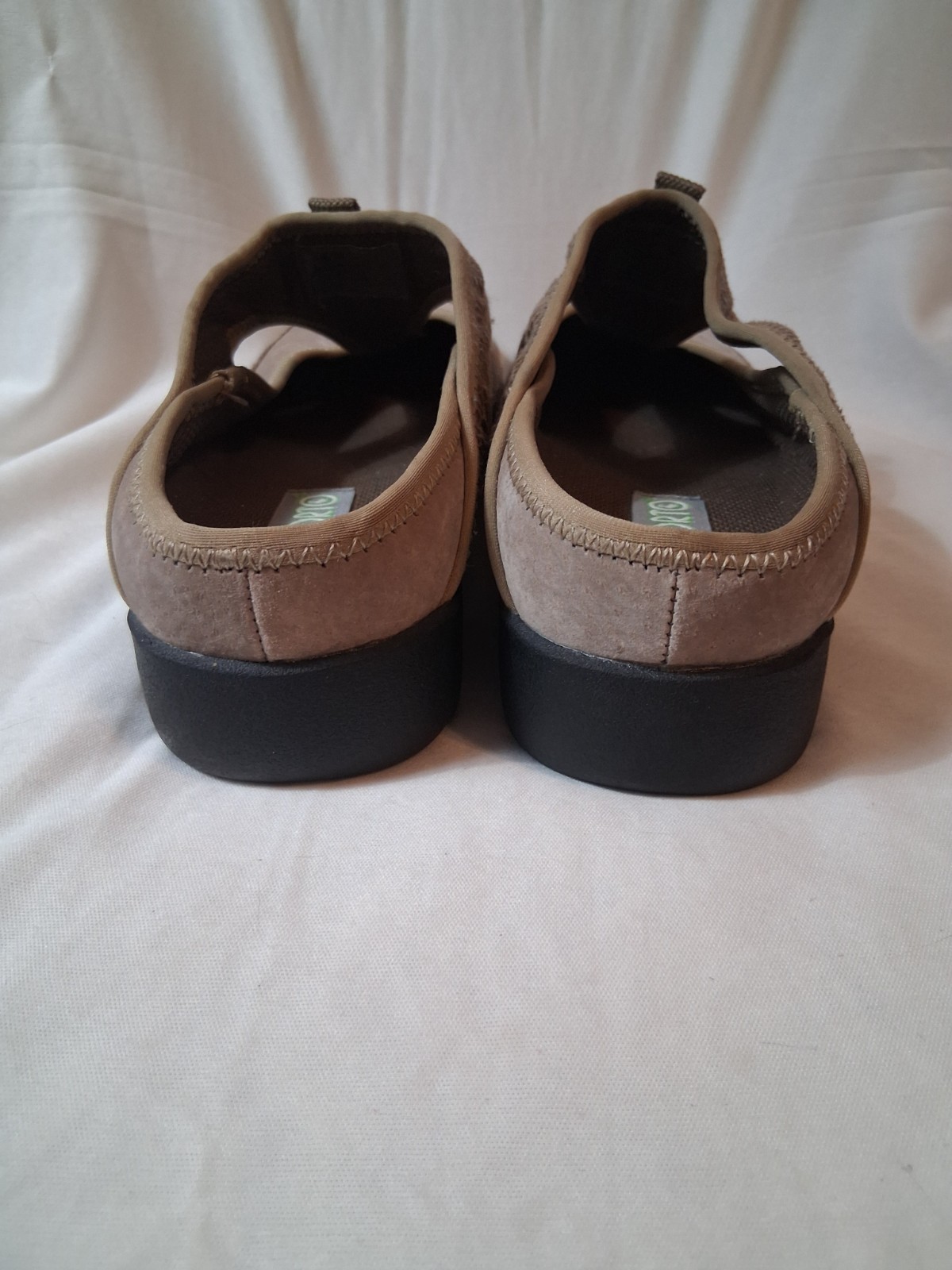 Sporto Katy Tan Suede & Snake Maryjane Mule Sz 8.5