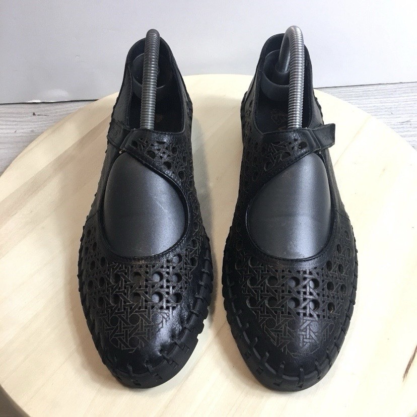 Venus Womens EU 40 Black Mary Jane Strap Shoes 9.5