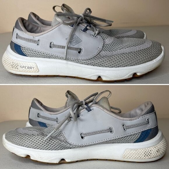 Sperry Top-Sider Women’s 7 Seas 3-Eye Gray Boat Shoes Sneakers Size 7