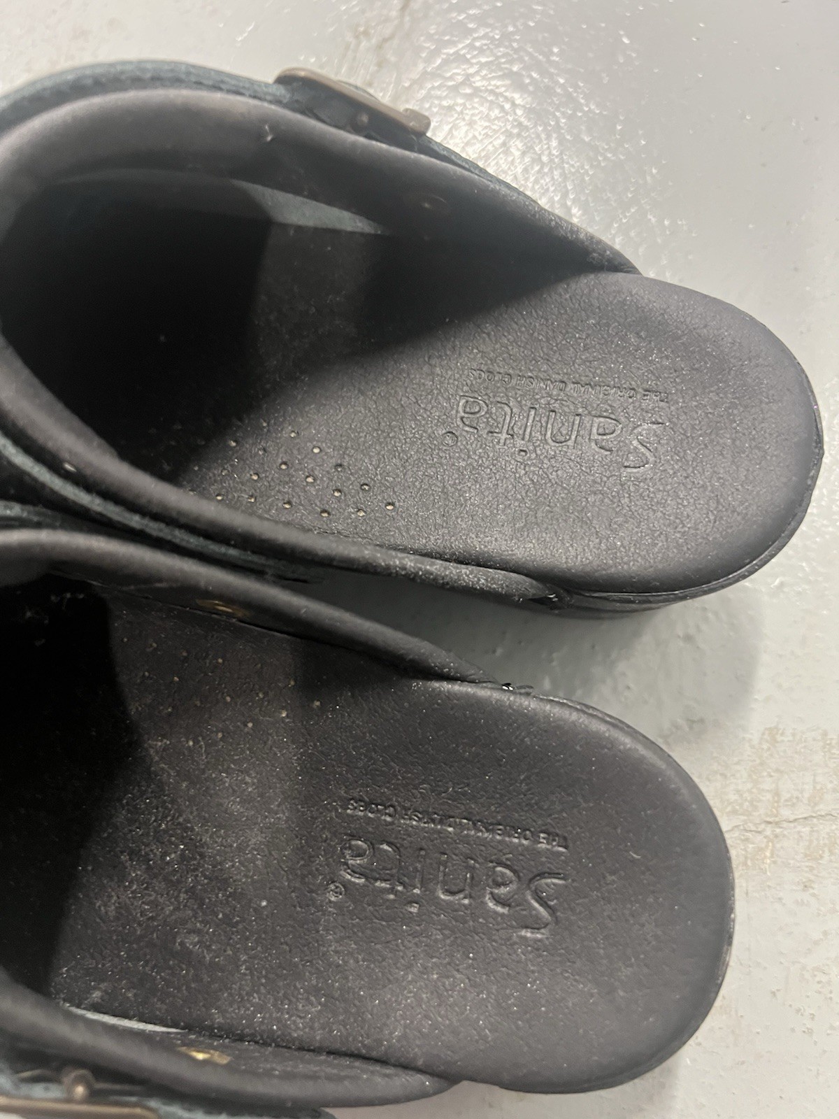 Sanita The Original Danish Clogs Black Patent Leather Slip-On Women’s EU 38 US 8