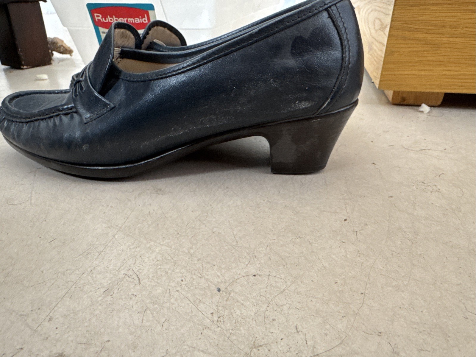 SAS Shoes Genuine Handsewn Black Leather Loafers Slip On Comfort Women 8.5