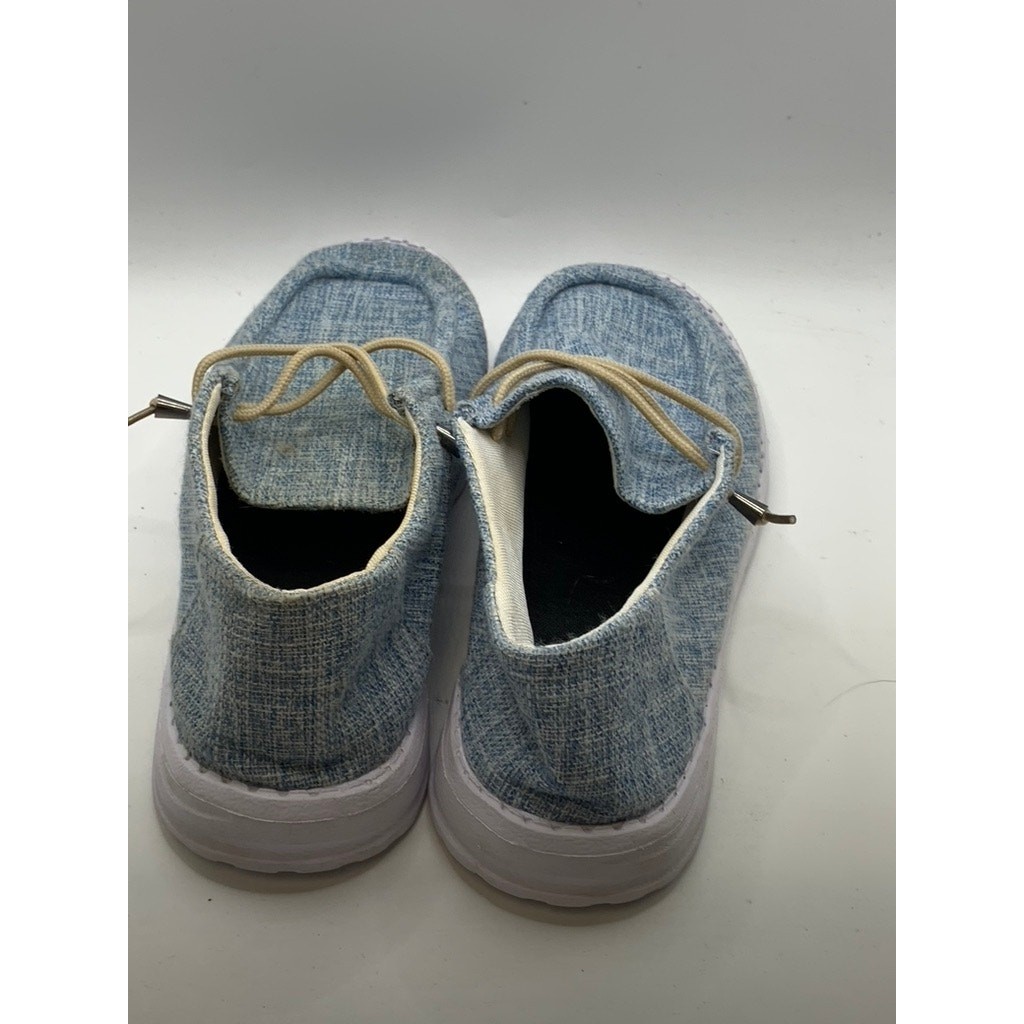 UNBRANDED Women’s Blue Canvas Slip-On Loafers SZ 41(US10.5)