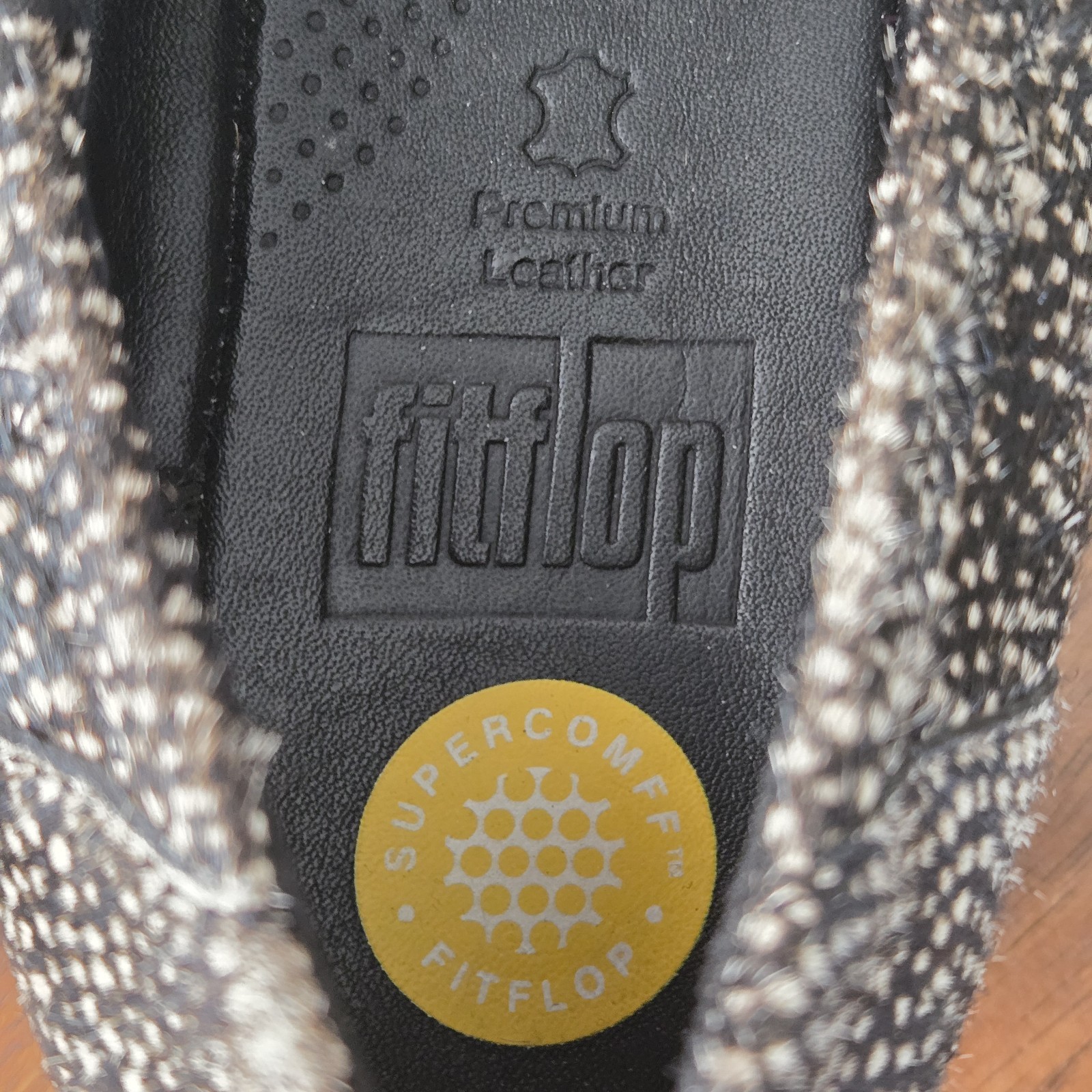 FitFlop SupercomFF™ Ballet Flats Black & White Pony Hair Leather EU 36.5 / US 6
