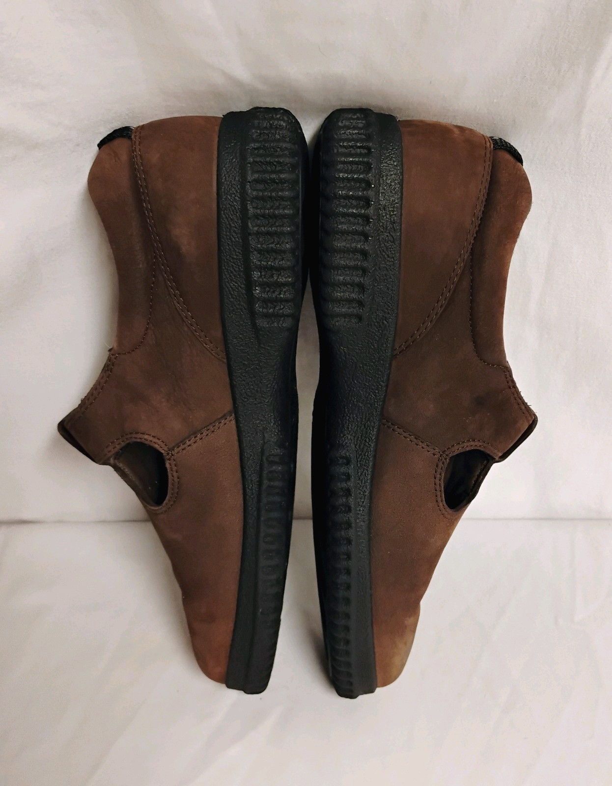 ECCO Soft Leather Mary Jane Comfort Shoes Brown EU 40 US 9 Women’s Hook Loop