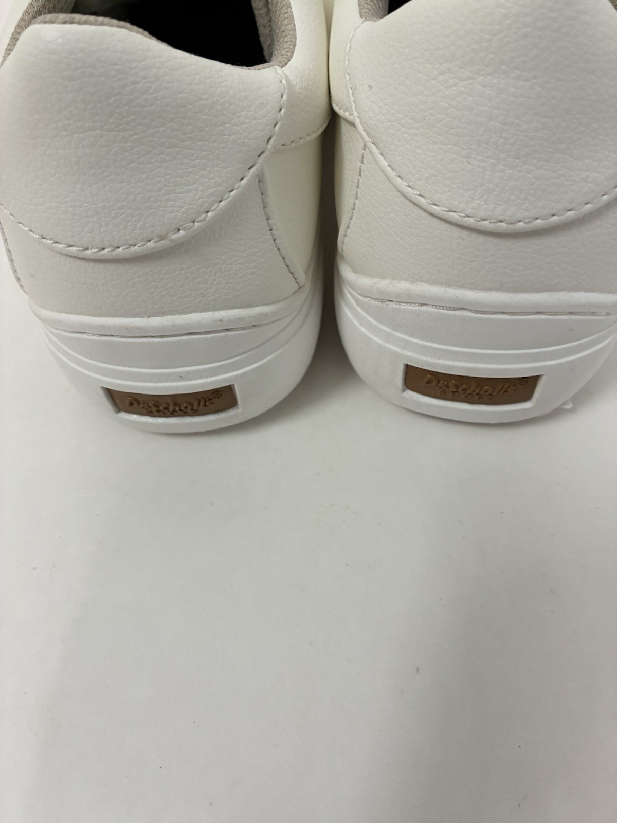 Dr. Scholl’s Women’s Time Off Go Slip On Sneaker White Faux Leather Size 7.5