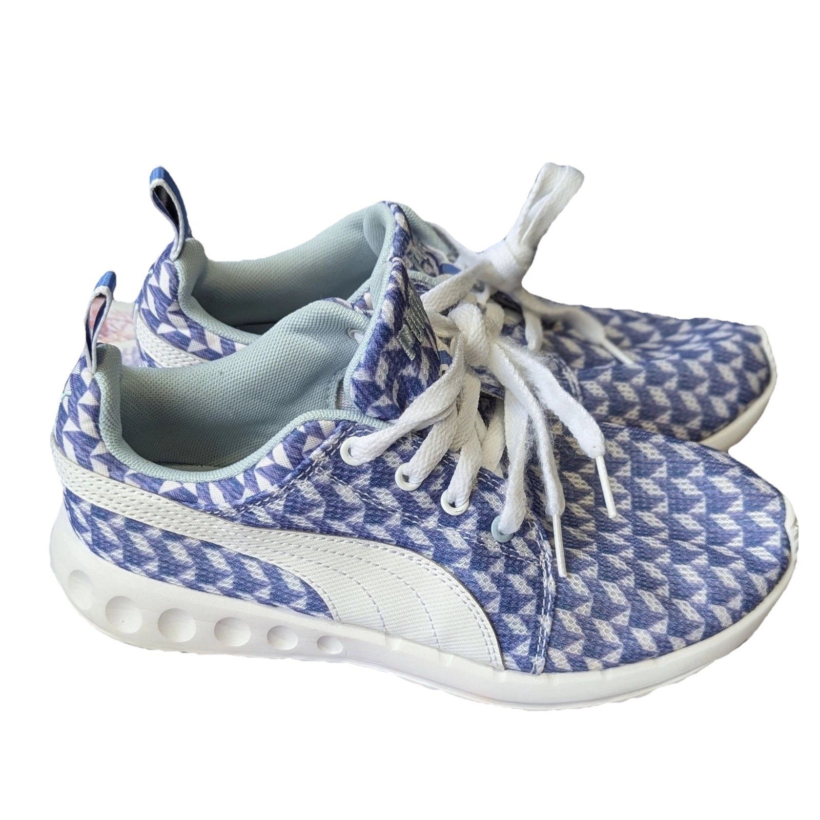 Puma Sneakers Geometric Periwinkle, Athletic Shoe Blue Women’s 6.5/Big Kids 5