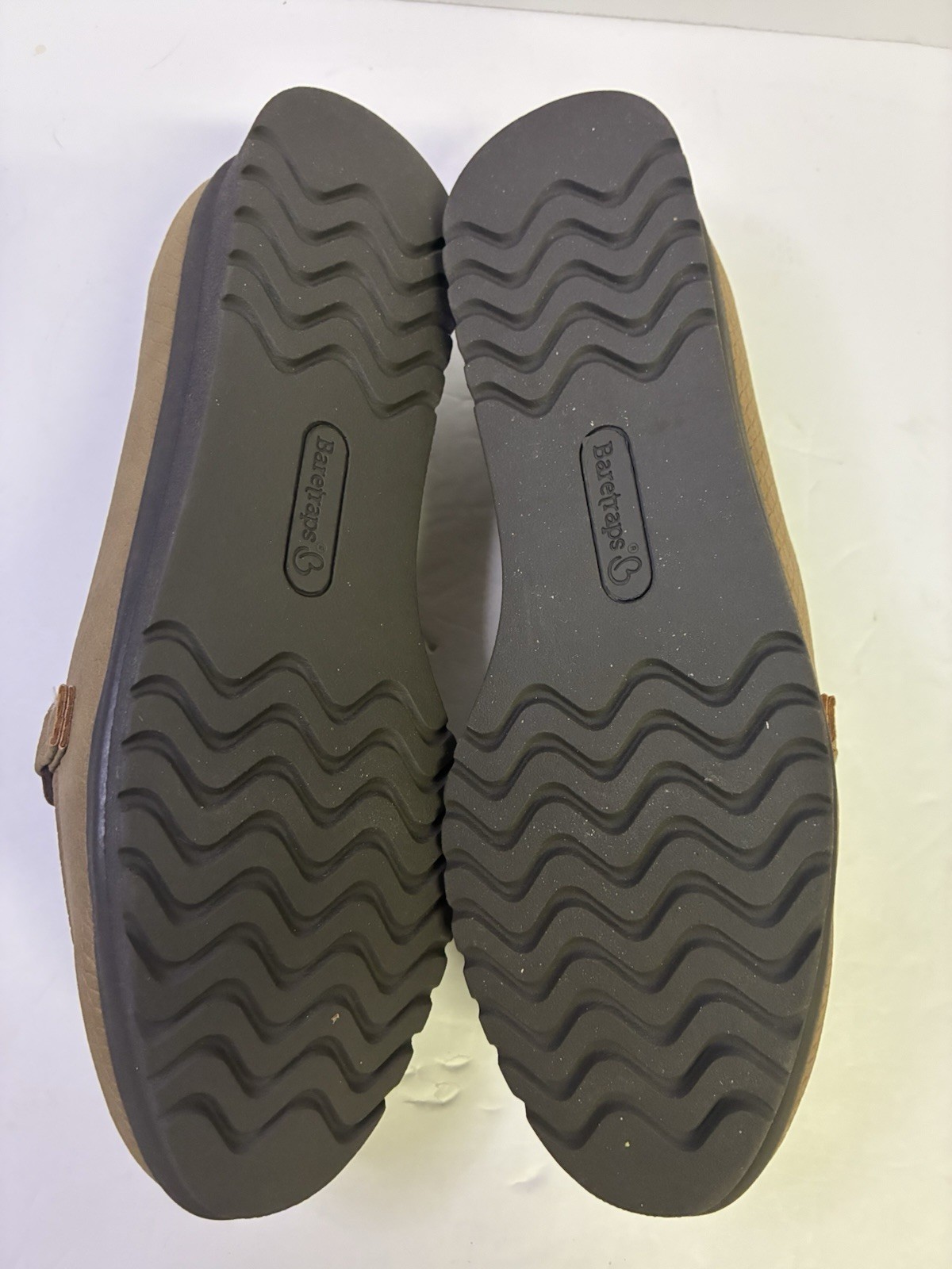 Baretraps Addison Truffle Tan Snake Loafers Womens Sz 7 M Memory Foam Chain NIB