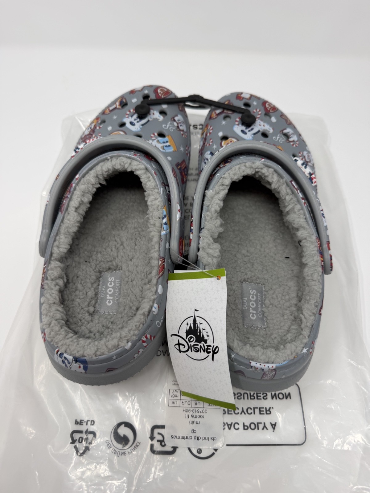 CROCS MICKEY Disney Parks 2021 Christmas Holiday Fleece Lined Men 7 Women 9 NWT