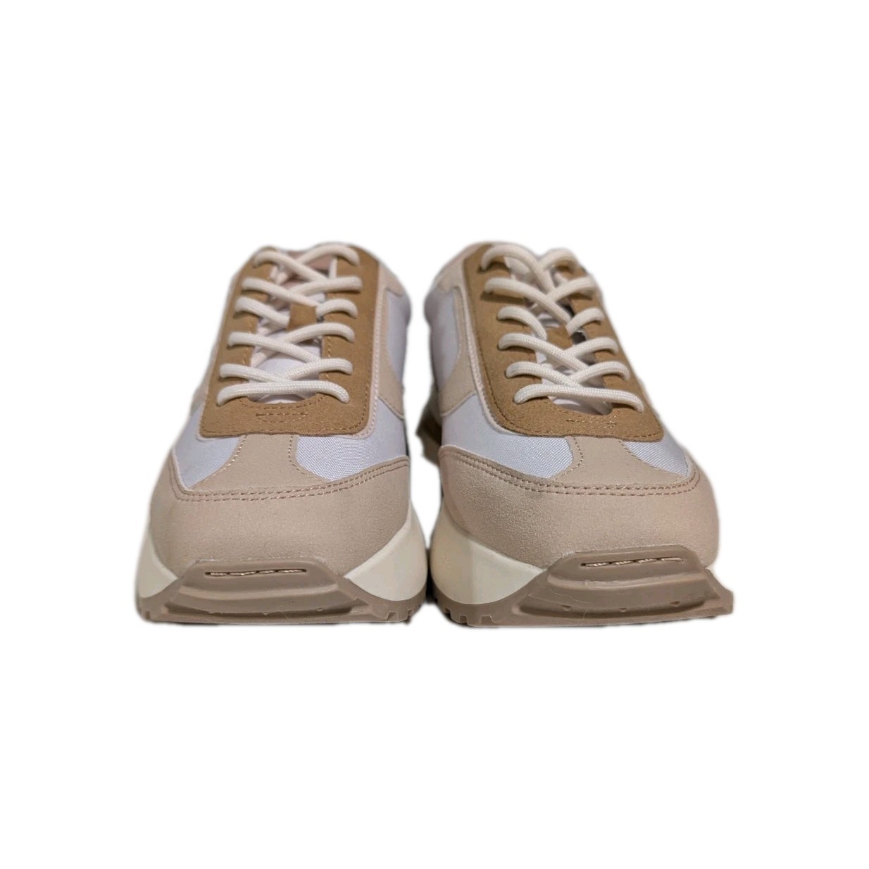 SM New York Woman`s 8.5 Carmen Natural Platform Sneaker Lace Up Shoes Casual NEW