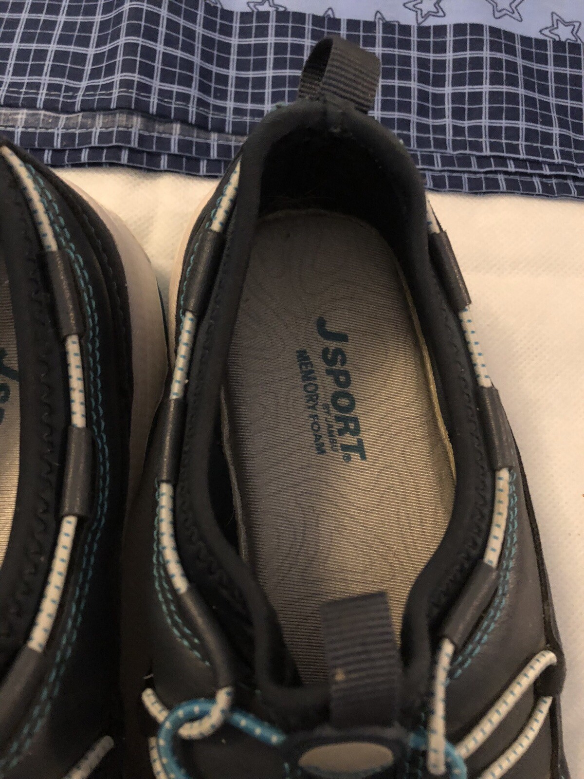 jsport by jambu pull on memory foam athletic shoes size 7.5