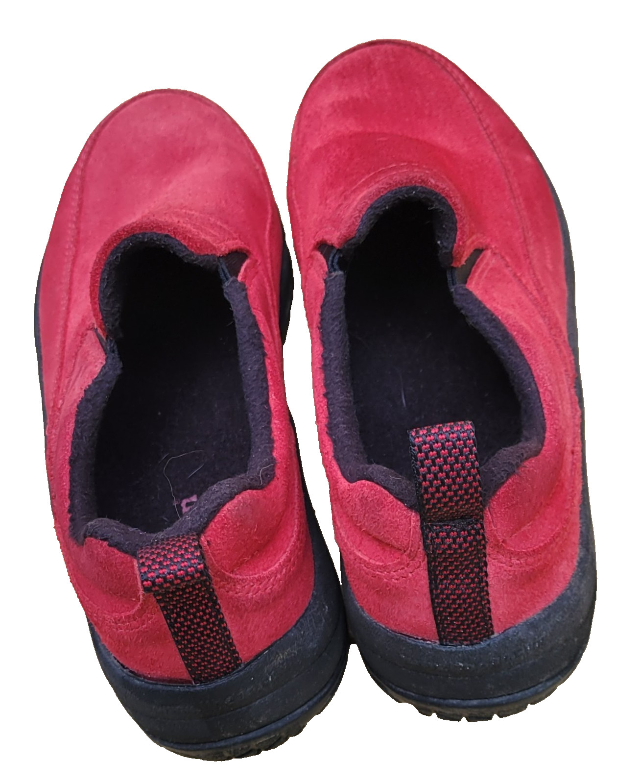 L.L. Bean Red Suede Women Moc Slip-on Walking Hiking Sz 6.5M