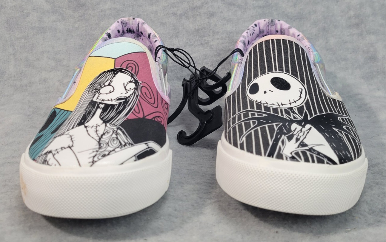 Disney Nightmare Before Christmas Sneakers Slip on Jack & Sally Women’s 7.5 NWOT