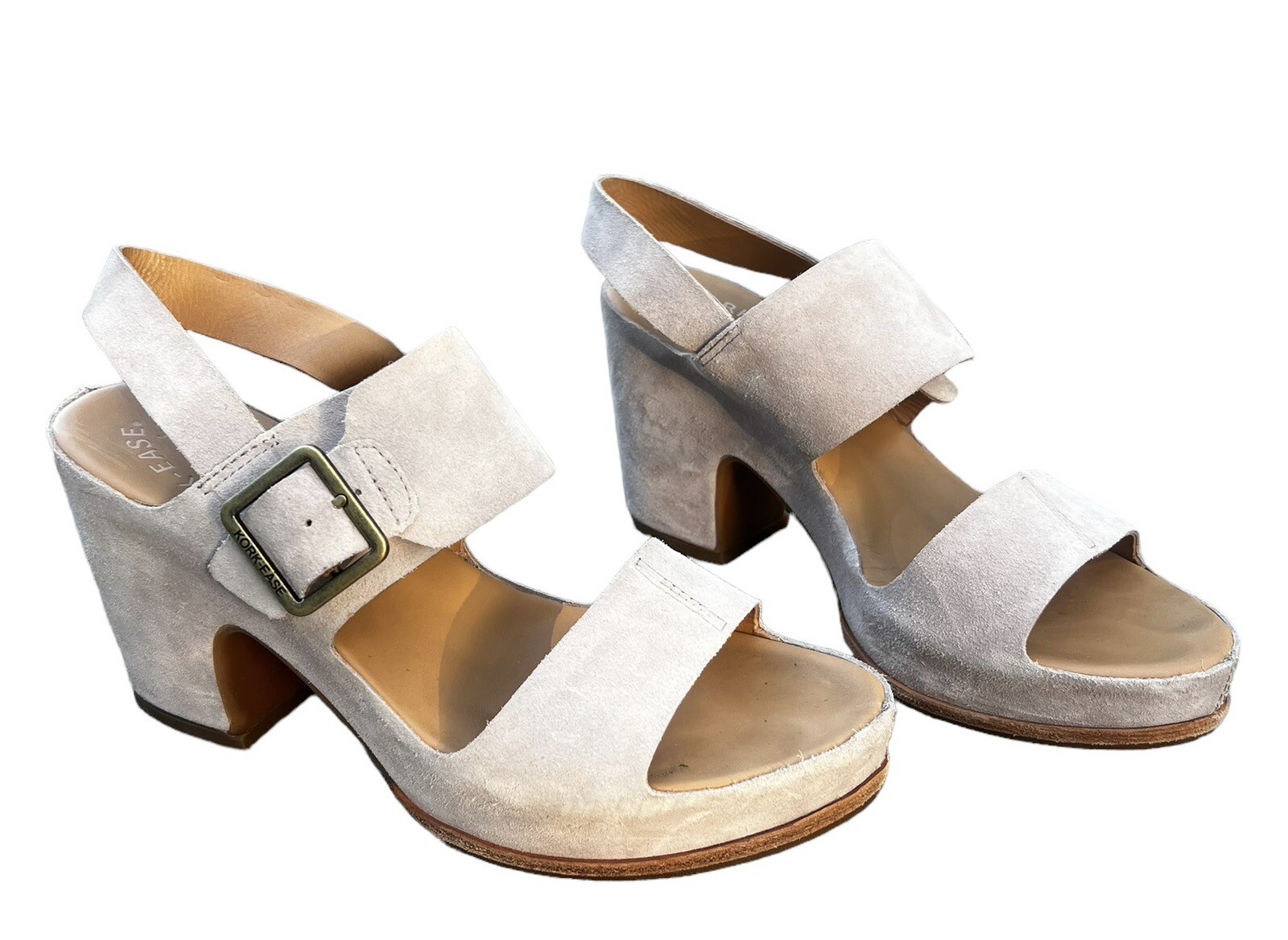 Kork-Ease San Carlos Natural Wedge Light Pink Suede Size 9 M