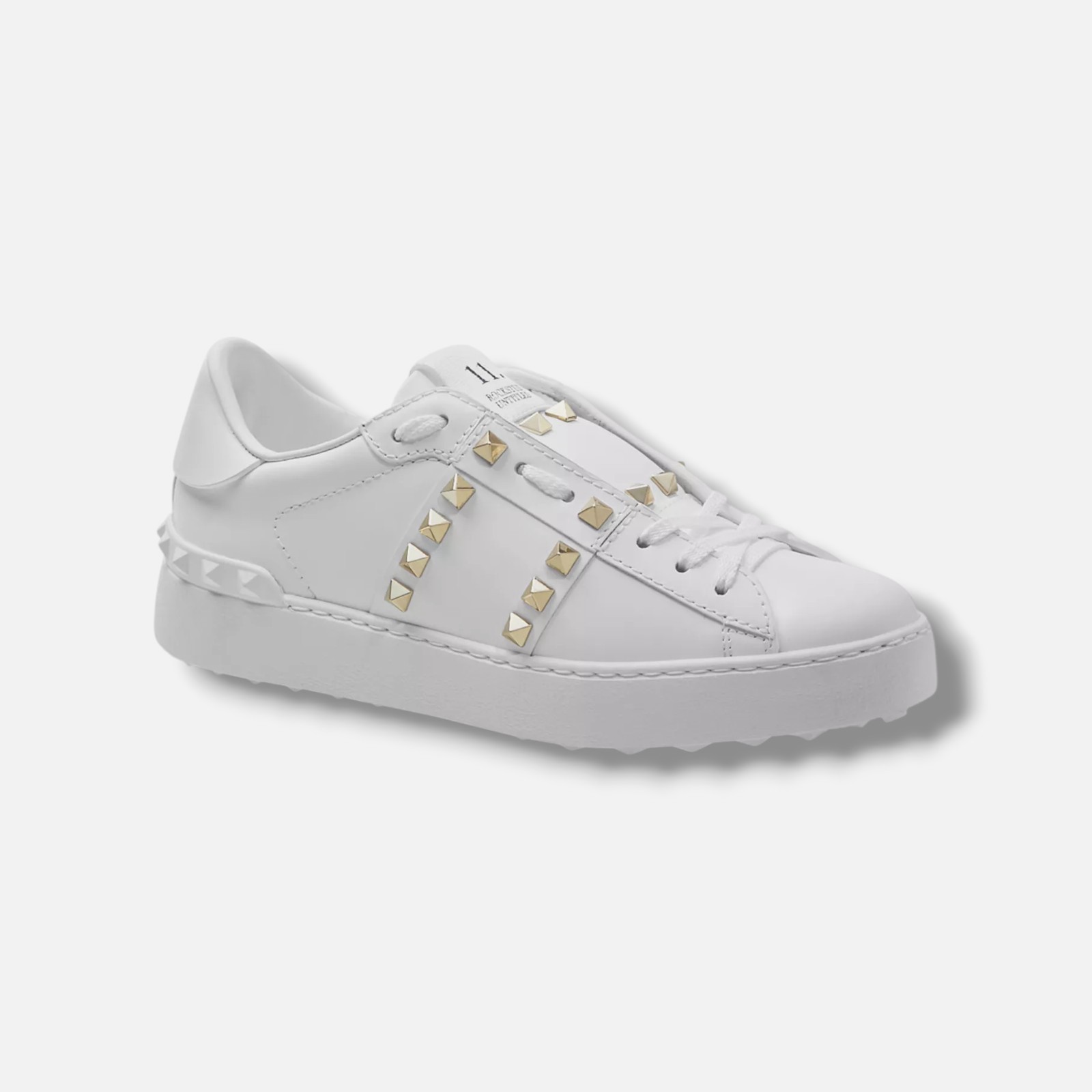 Valentino Garavani Women’s White Rockstud Sneakers Shoes Size EU:41.5 US:11.5