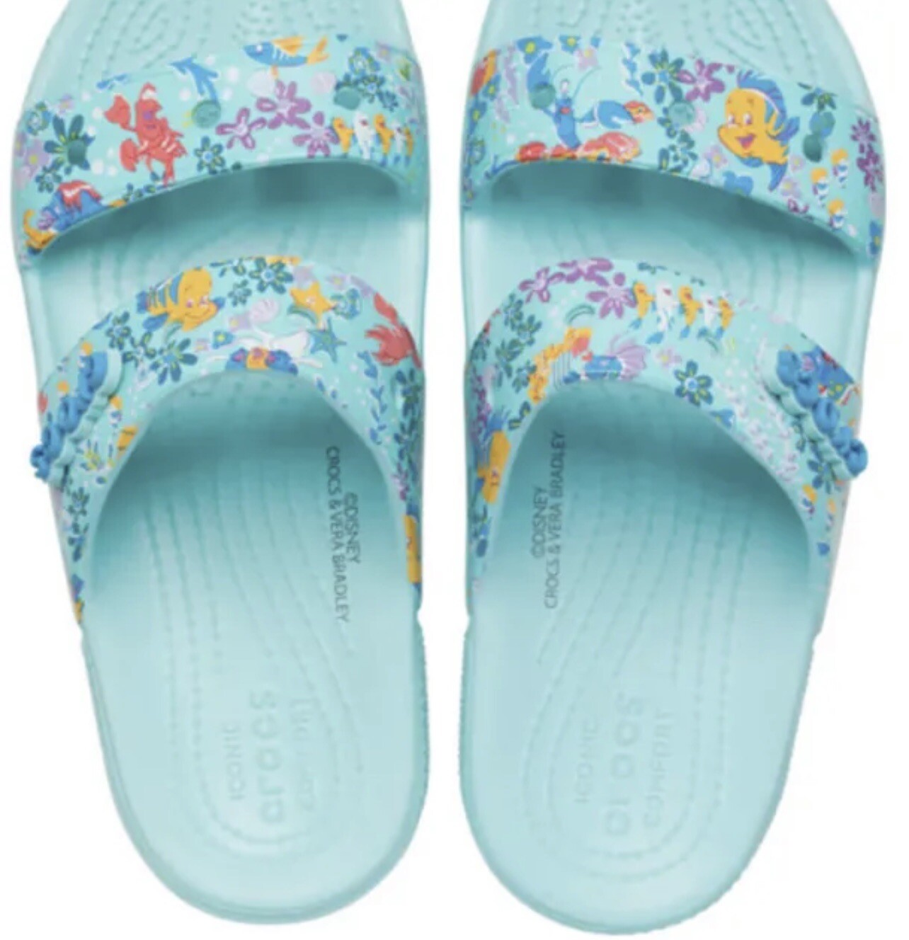 CROCS CLASSIC DISNEY X VERA BRADLEY LITTLE MERMAID SANDAL SIZE: M5W7 NWT!