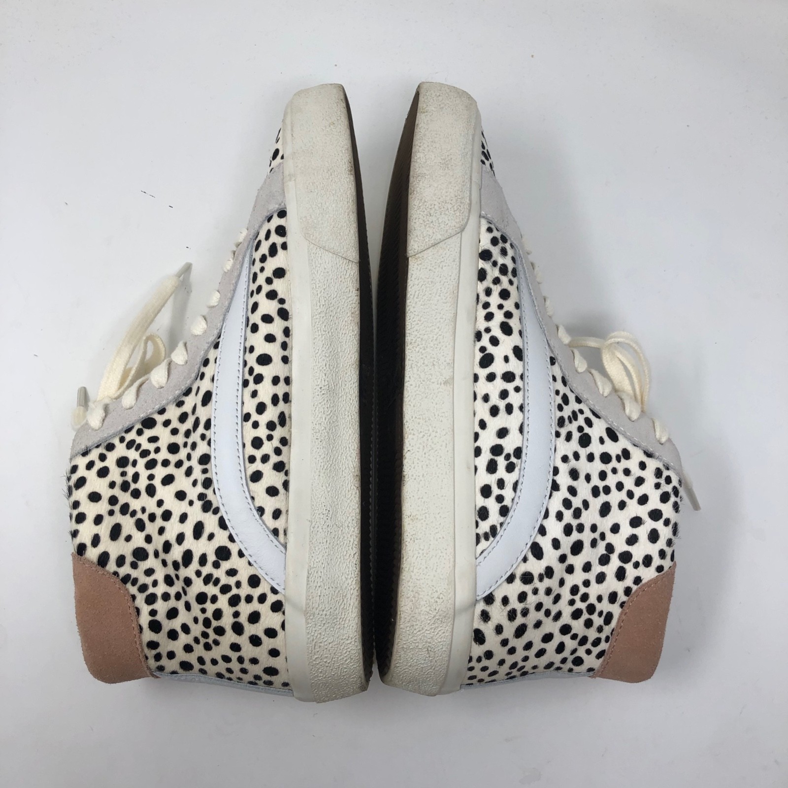 Madewell Sidewalk High Top Sneaker Spotted Calf Hair Womens 8 Streetwear